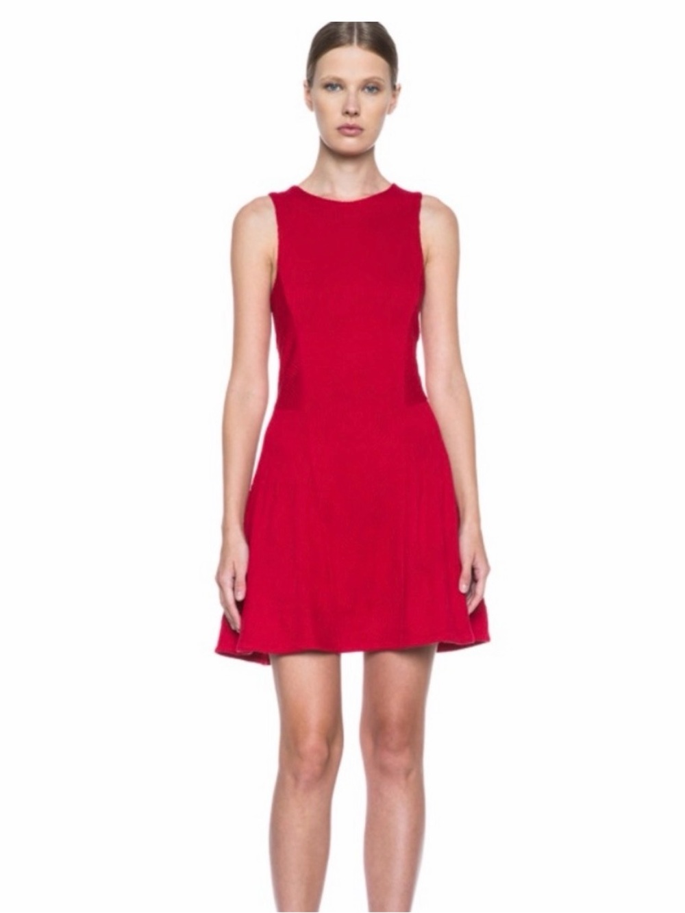 Rag & Bone Geneva Textured Red Sleeveless Dress Size L